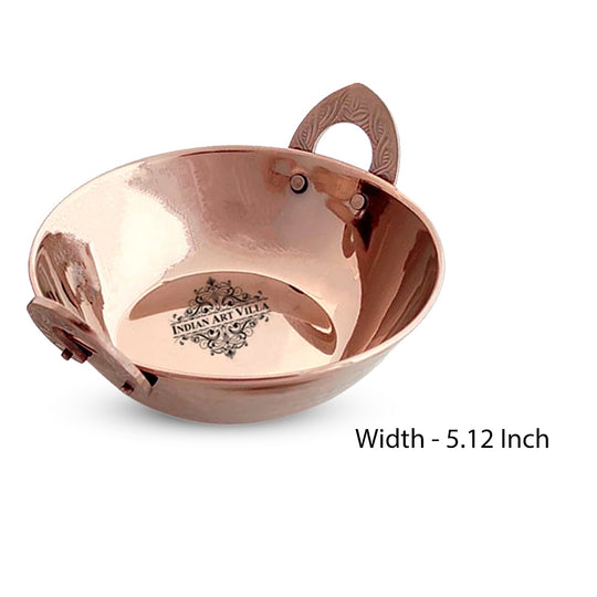 Rose gold steel hammered tableware gift set 10 pieces close-up — Indian Art Villa