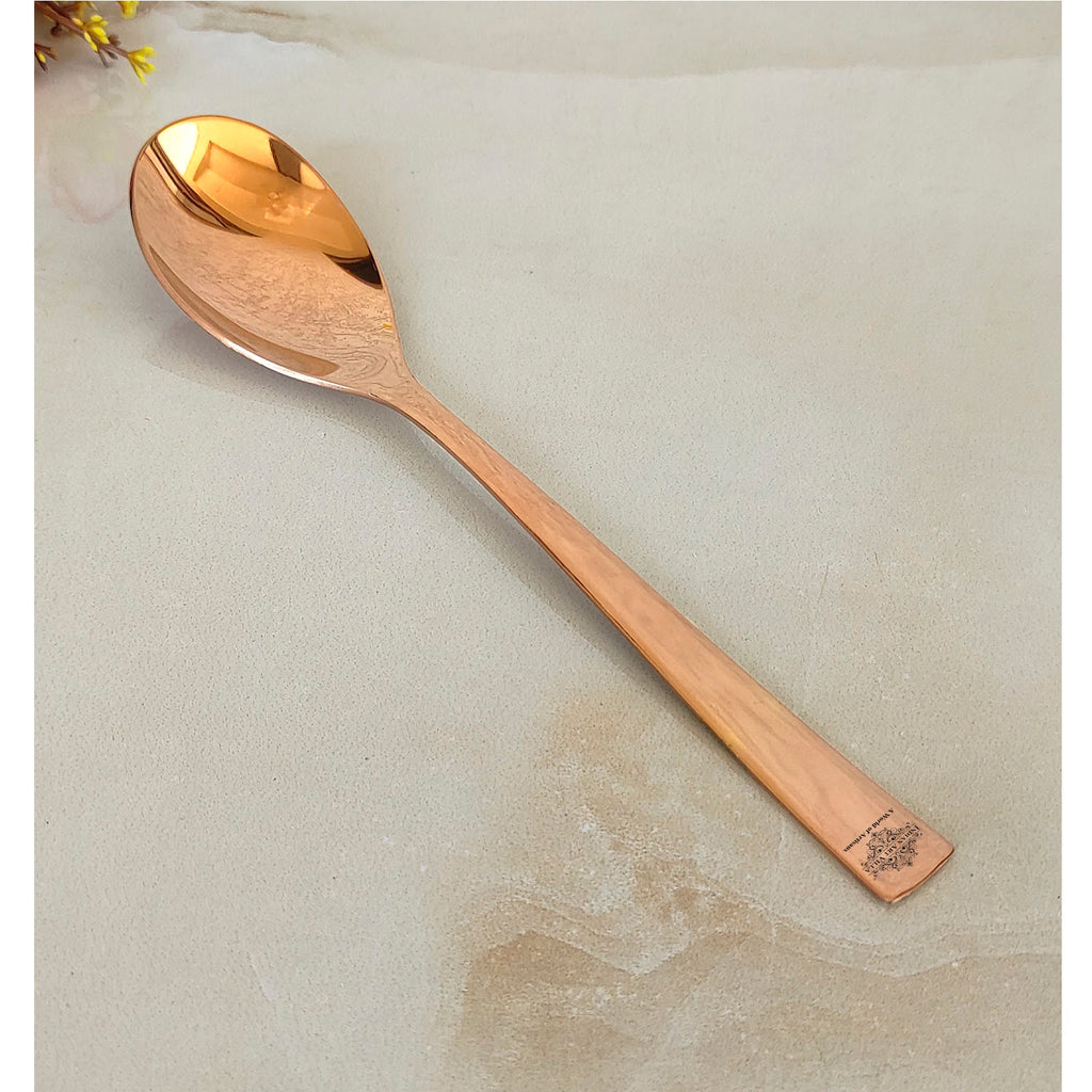 Indian Art Villa Stainless Steel With Rose Gold Finish Serving Spoon