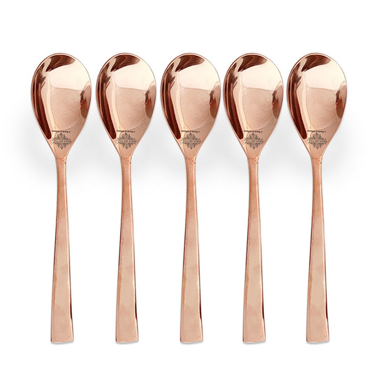 Rose gold steel hammered tableware gift set white background — Indian Art Villa