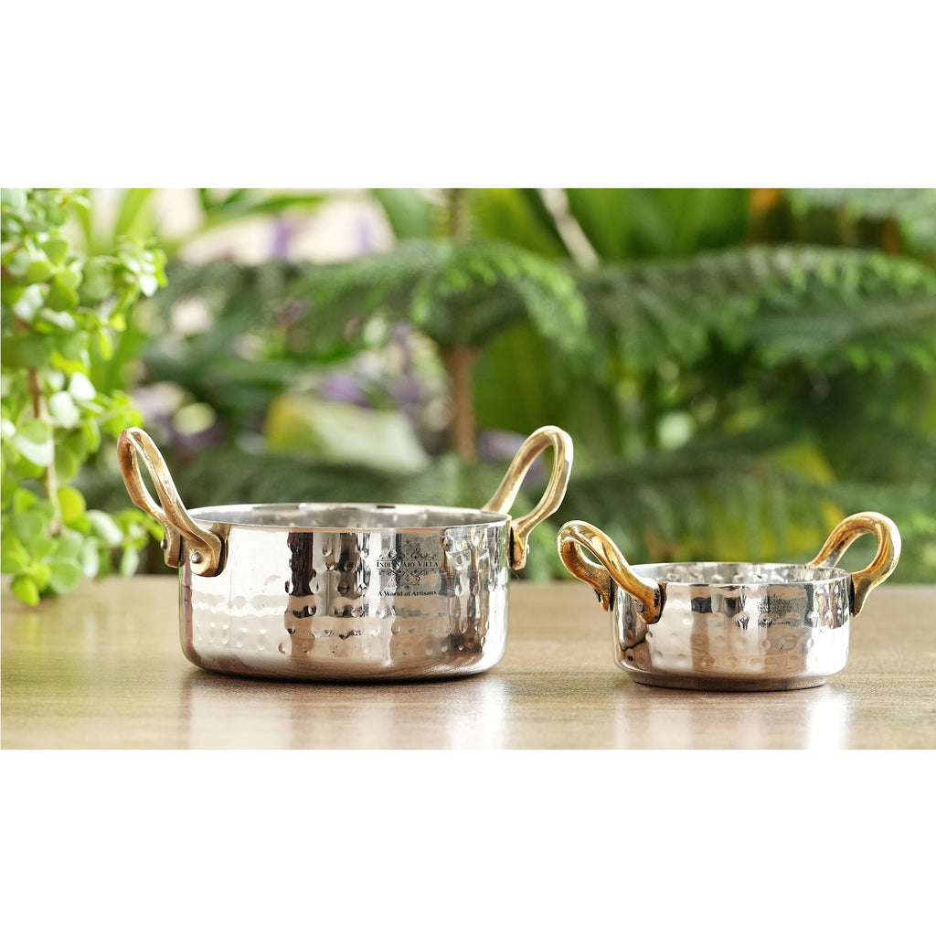 Steel Handi and Serving Bowls