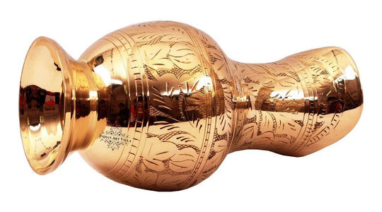 Mughlai Brass Jug with Glass