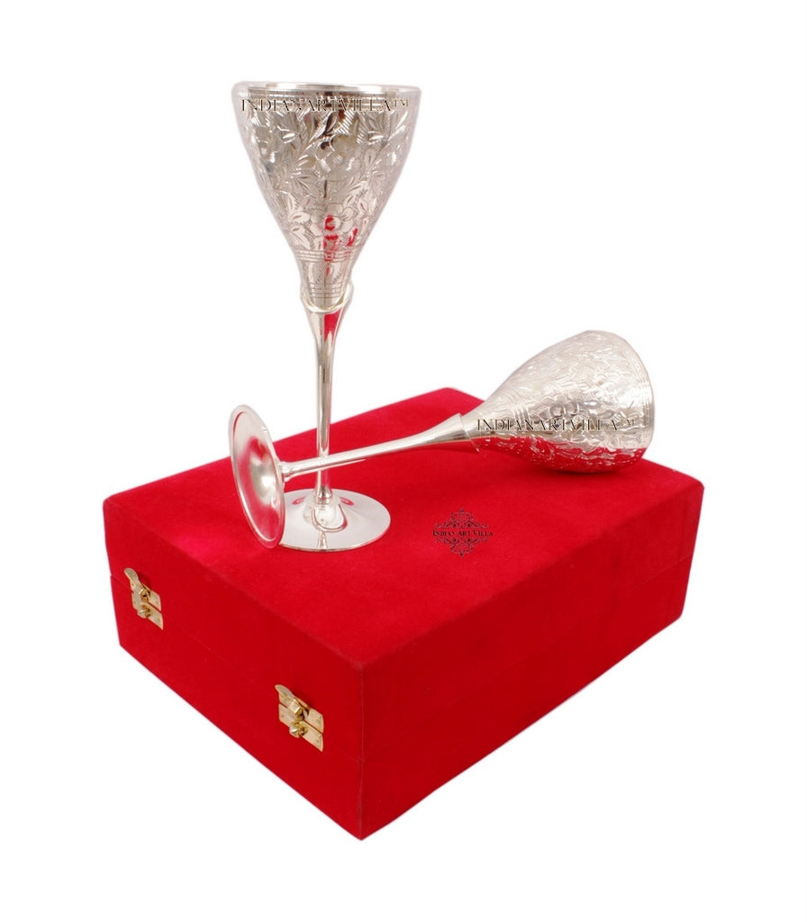 Silver Plated Designer Champagne Glass with Stand