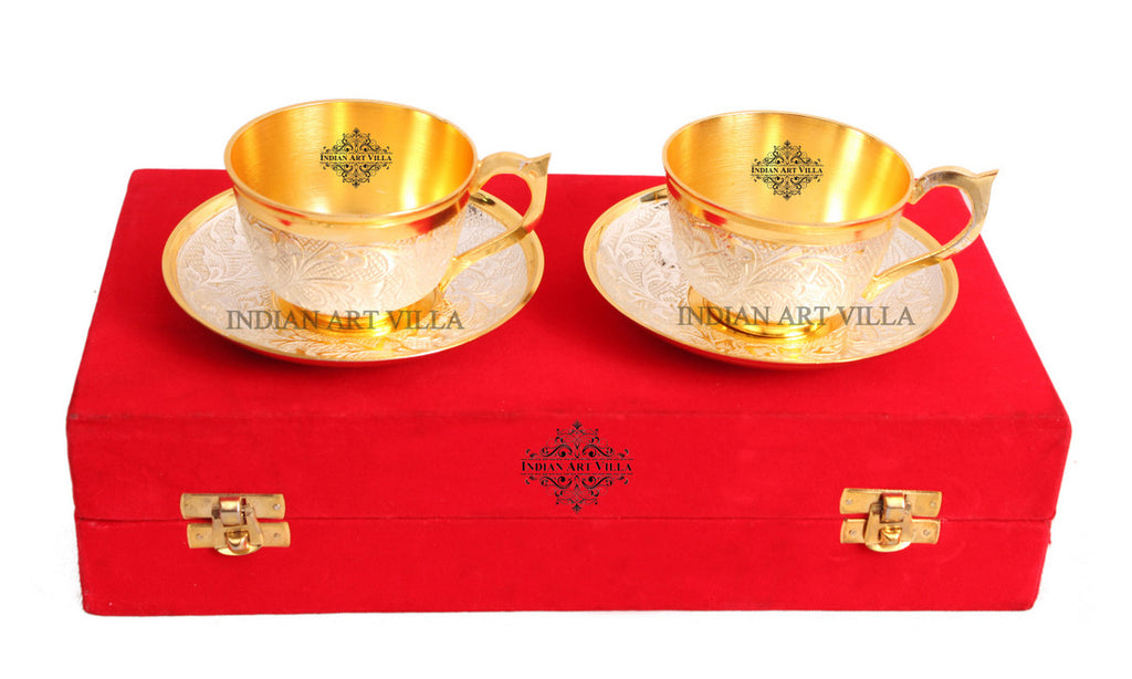 Silver Plated Cups and Saucer