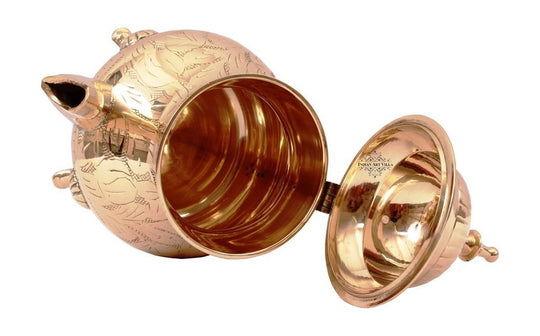These Brass kettles feature a thin lining of tin which makes them safe to use. The metal lining makes these kettles safe to use for boiling, cooking and storing water without the risk of Brass tea kettle poisoning.