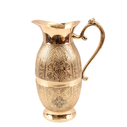 Pure Brass Handmade Shahi Design Jug Pitcher 1300 ML