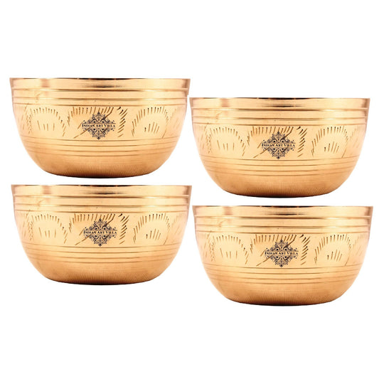 Brass Engraved Bowls, Serveware, Tableware, Dinnerware