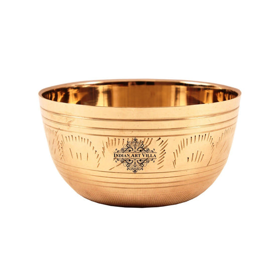 Indian Art Villa Brass Engraved Bowls, Serveware, Tableware, Dinnerware, 200 ml