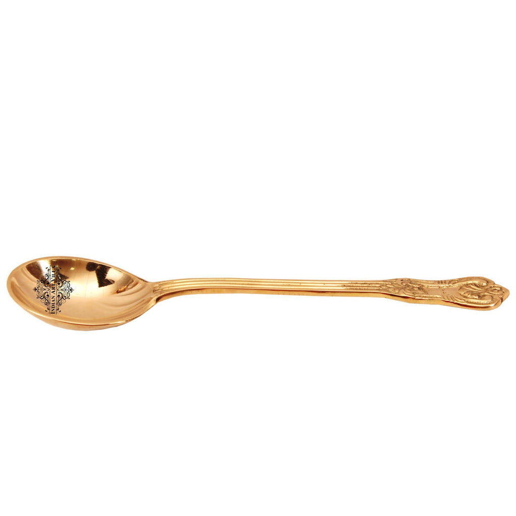 Indian Art Villa Brass Designer Ladle Spoon | Serving Dishes Tableware | Serving Spoon