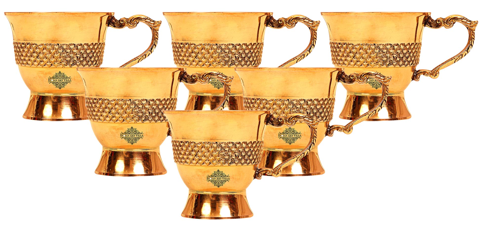 Buy Indian Art Villa Designer Brass Tea Cup, Serving Tea Tableware, Gift  Item Hotel Restaurant, Volume 100 ML Online - Indian Art Villa