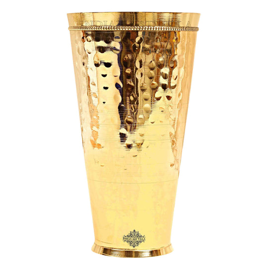 Hammered Design Pure Pital Lassi Glass Ideal for Special Occasions Elegant Drinkware for Serving Lassi and More.