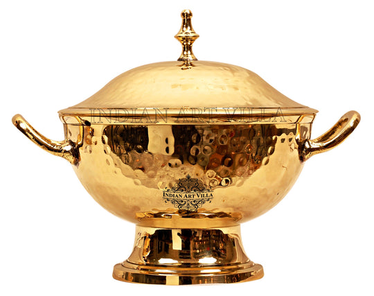 Brass Handmade Casserole Donga with Bottom