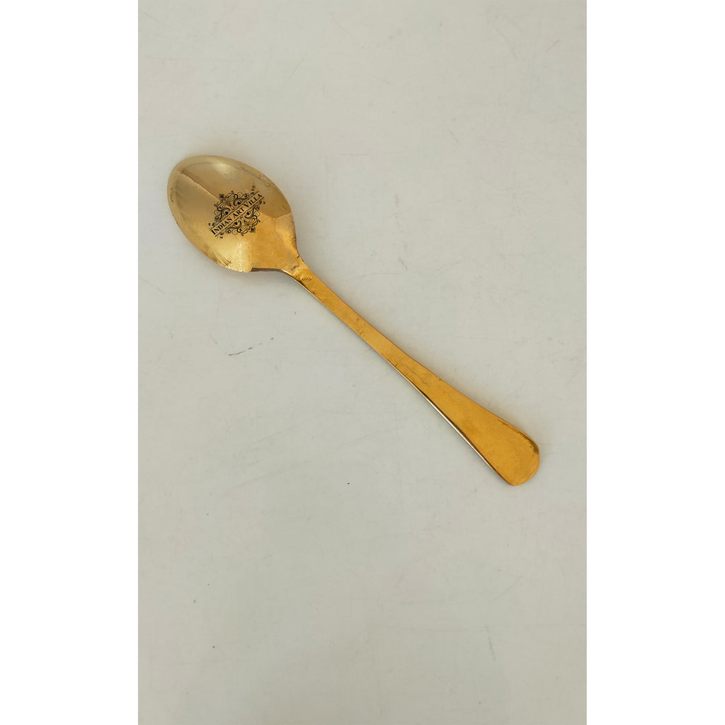IndianArtVilla Brass Bedding Spoon, Serveware, Tableware, Dinnerware, Lenght 6.2 Inch, Gold