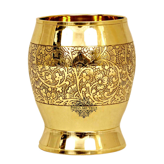 Embossed flower design on a premium Pital glass with 300ml capacity, ideal for both daily use and gifting.