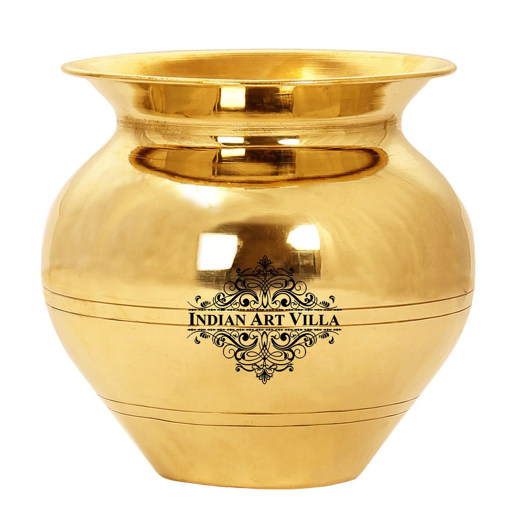 Handmade Brass Lota Kalash, Puja Article, Storage Water, 800 ML