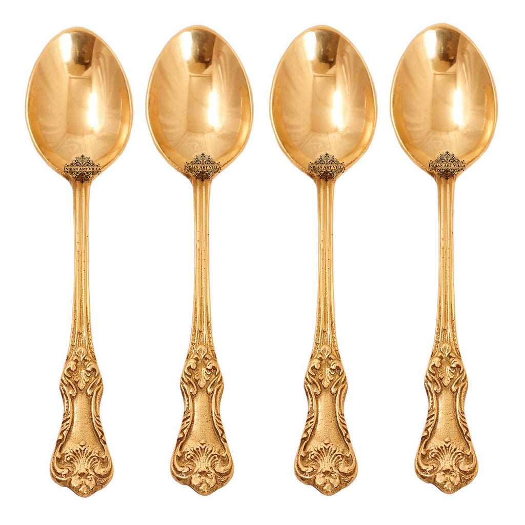 Indian Art Villa Brass Designer Spoon, Tableware Home Hotel