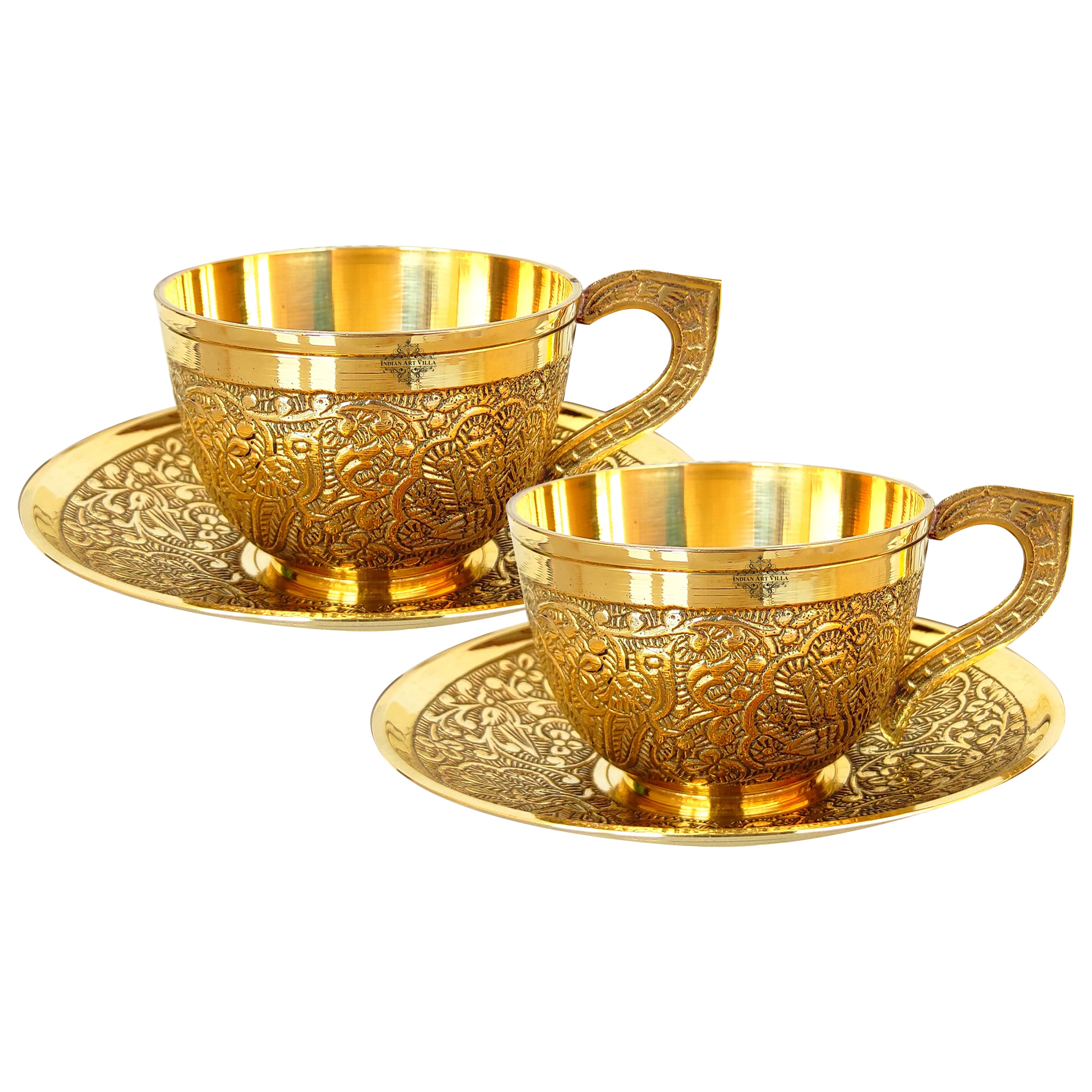Shop Pure Brass Antique Tea Cup with Saucer
