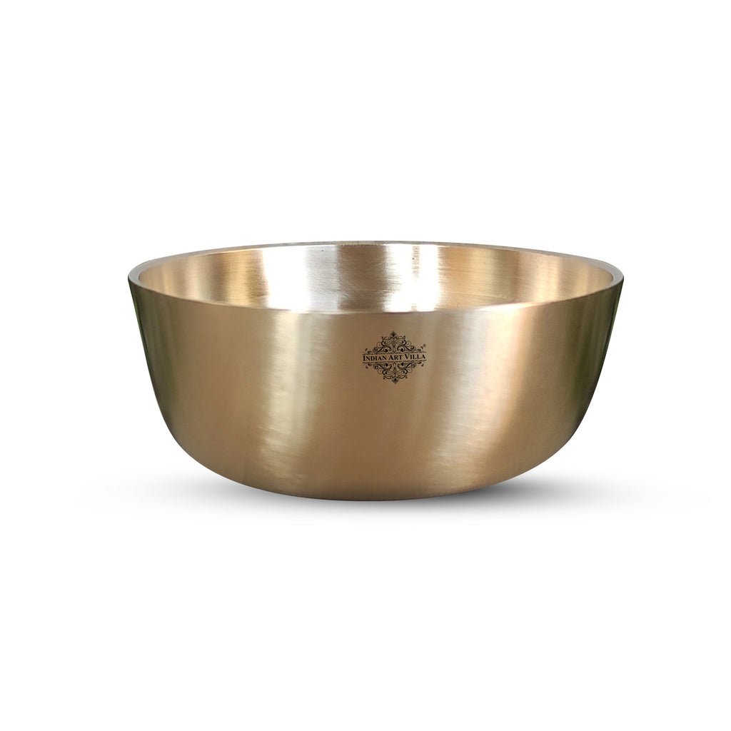 Indian Art Villa Brass Bowl With Matt Finish Design, Decorative Dinnerware, Tableware and Serveware for Home Hotel Restaurant, Diameter-3.5 Inches