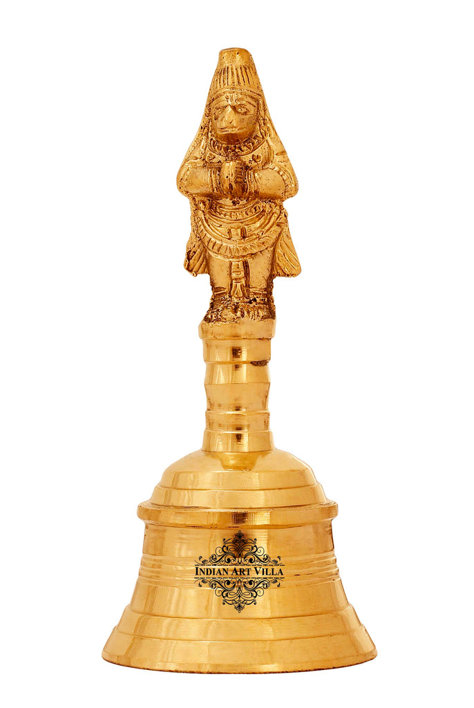 Indian Art Villa Brass Hanuman Ji Design Pooja Bell or Ghanti
