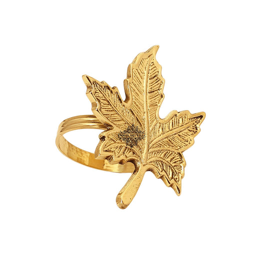 Indian Art Villa Presents Best Quality Brass Handmade Leaf Design Napkin Ring / Tissue Holder. We offer best affordable prices & Free Shipping PAN India. We also offer Easy returns & exchanges. T&C Applied.