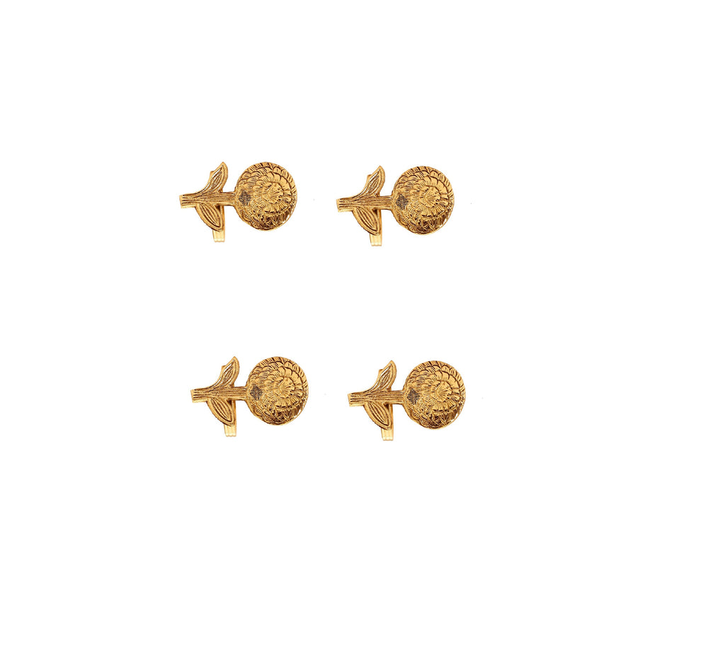 Designer Brass Napkin Ring Decoration For Dining Table Setting Diameter:- 1.6" Inch Gold