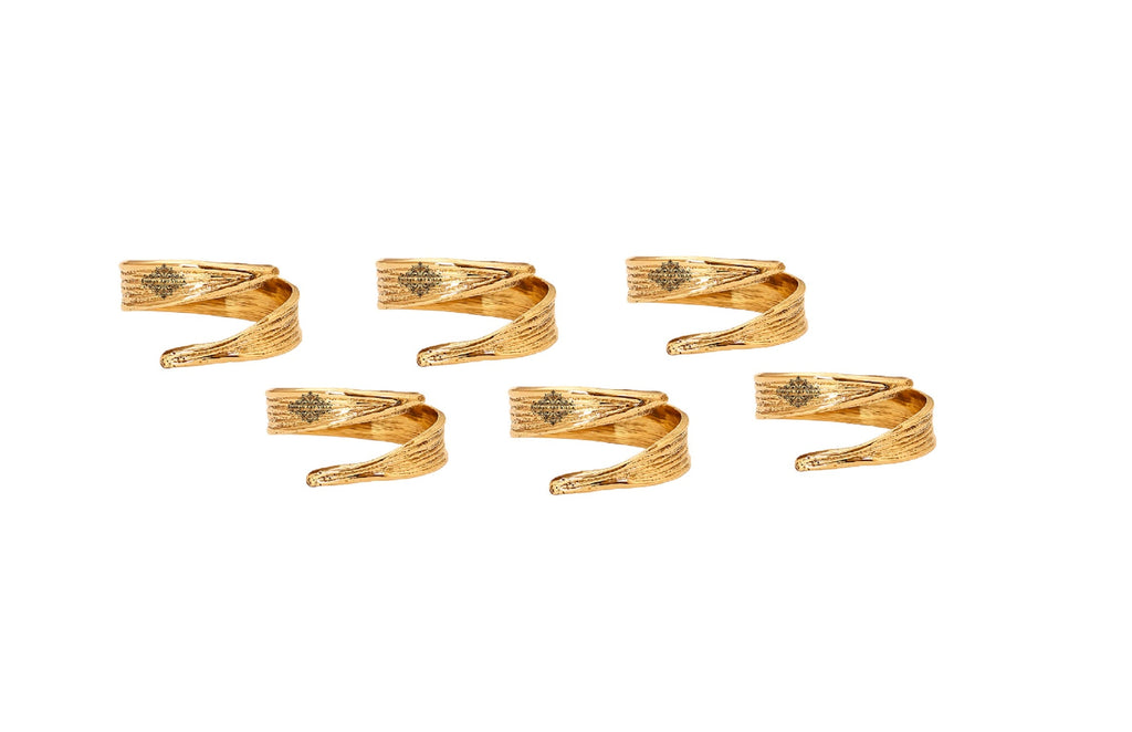 Designer Brass Napkin Ring Decoration For Dining Table Setting Diameter:- 1.7" Inch Gold