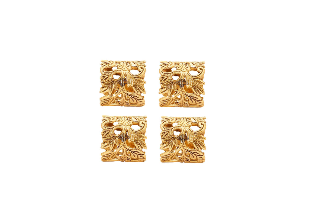 Indian Art Villa Designer Brass Napkin Ring Decoration For Dining Table Setting Diameter:- 1.7" Inch Gold