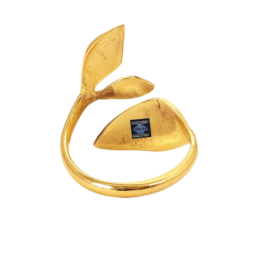 INDIAN ART VILLA Designer Brass Napkin Ring Decoration For Dining Table Setting Diameter:- 1.8" Inch Gold
