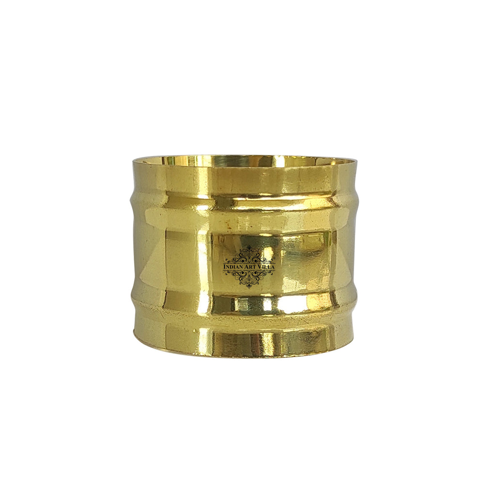 Indian Art Villa Pure Brass Designer Napkin Ring Diameter:- 1.8" Inch, Gold