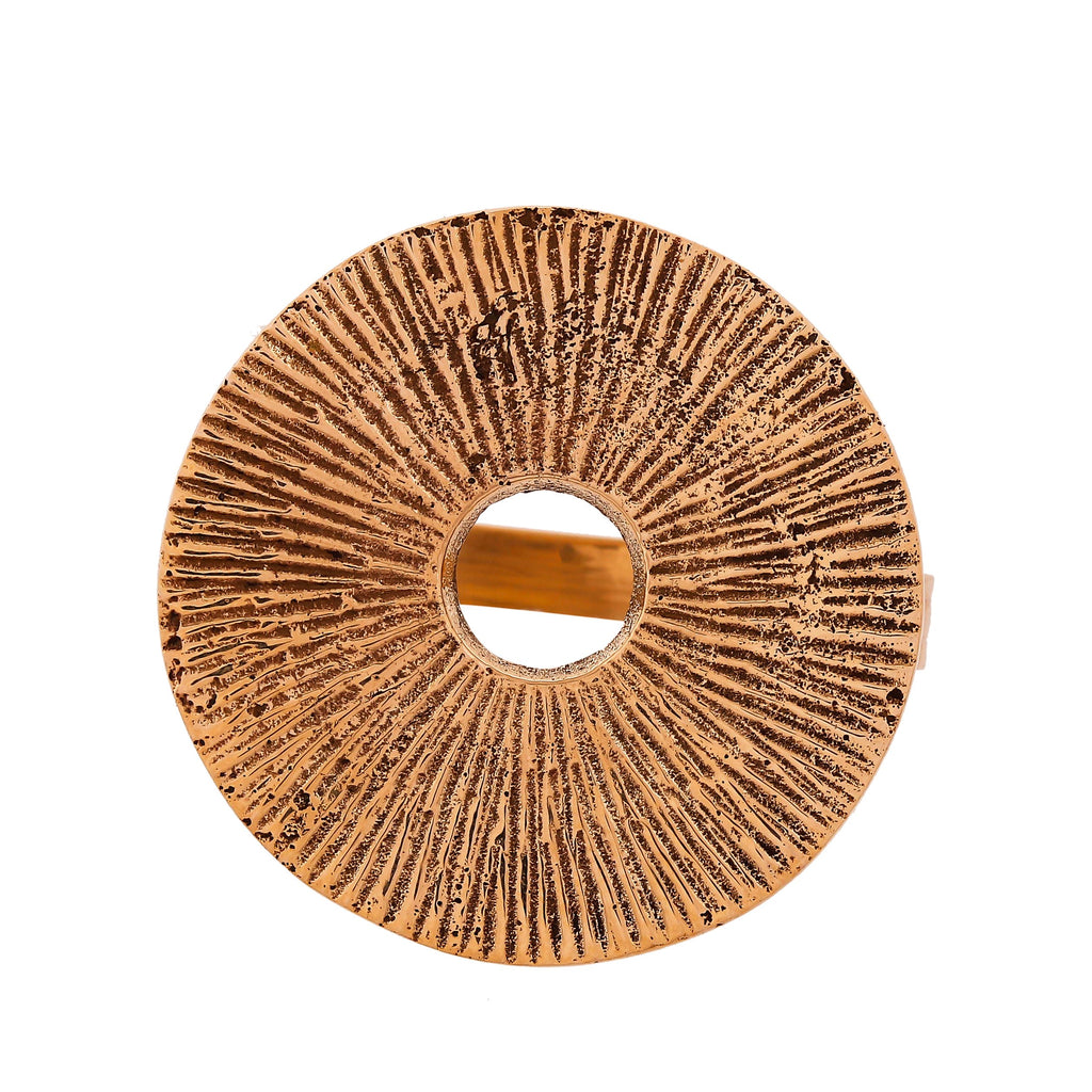 Indian Art Villa Designer Brass Napkin Ring Decoration For Dining Table Setting, Diameter:- 1.6" Inch, Gold