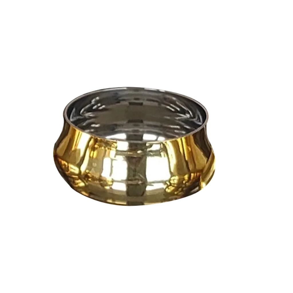 Indian Art Villa Steel Brass Curved Katori Bowl Volume-150 ML