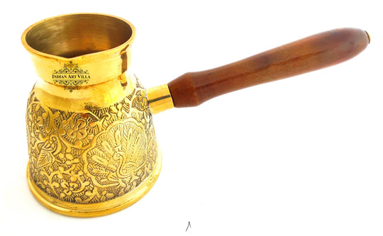Brass Turkish Kettle Mug with wooden Handle
