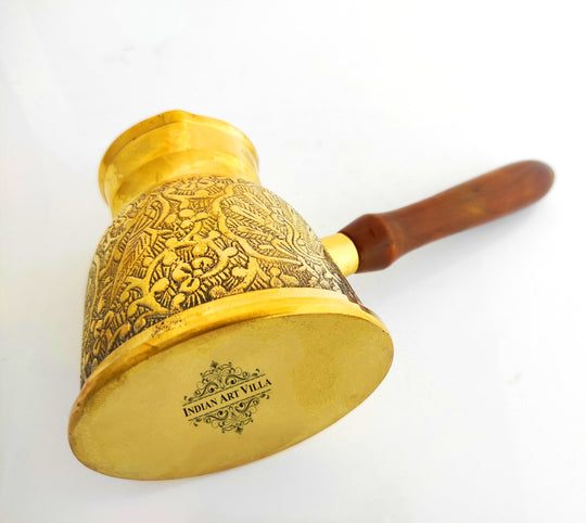 Brass Turkish Kettle Mug with wooden Handle