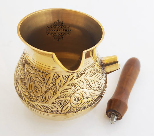 Brass Turkish Kettle Mug with wooden Handle