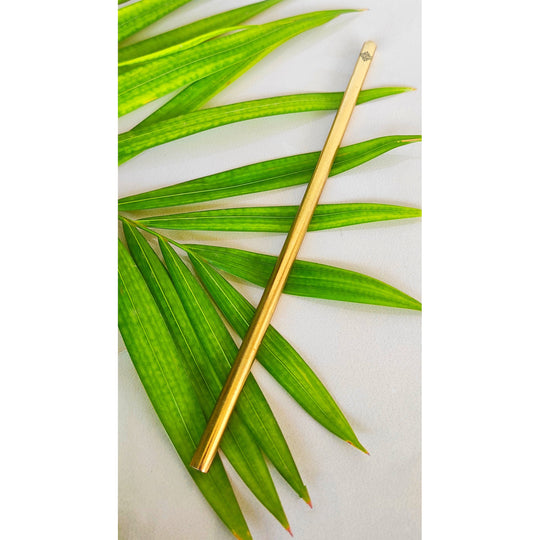 Pure Brass Shine Finish Straw, Barware, Bar Accessories & Tools For Bars, Catering Venues, Home, Office, Party, Hotels, Length-20 cm