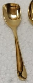 Indian Art Villa Brass Shine Finish Ice-Cream Spoon, Length-5.5 Inches