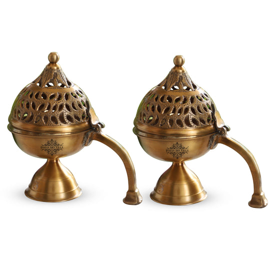 Pure Brass Antique Incense Holder / Dhoop Dani