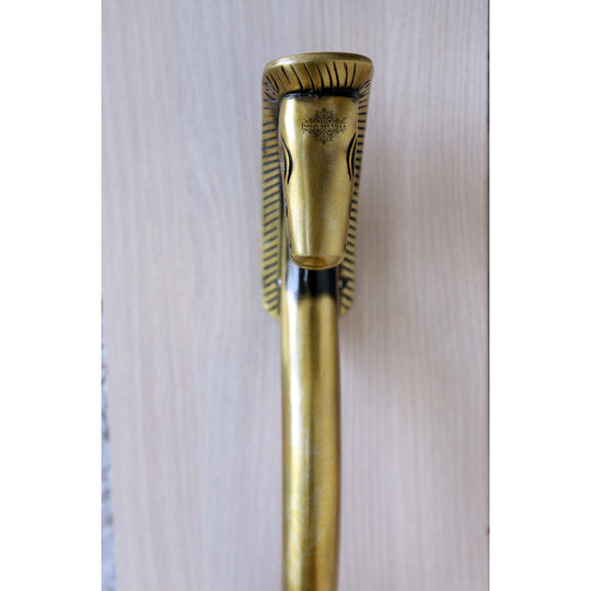 Egyptian horse design brass door handle side view — Indian Art Villa