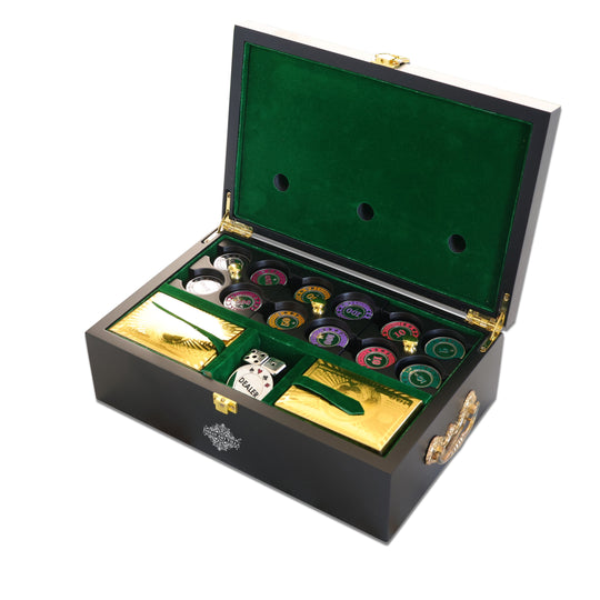 Brass Poker Set With Nickel Plating, (300 chips)