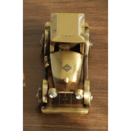 Pure brass handcrafted vintage car 5x13 cm close-up — Indian Art Villa