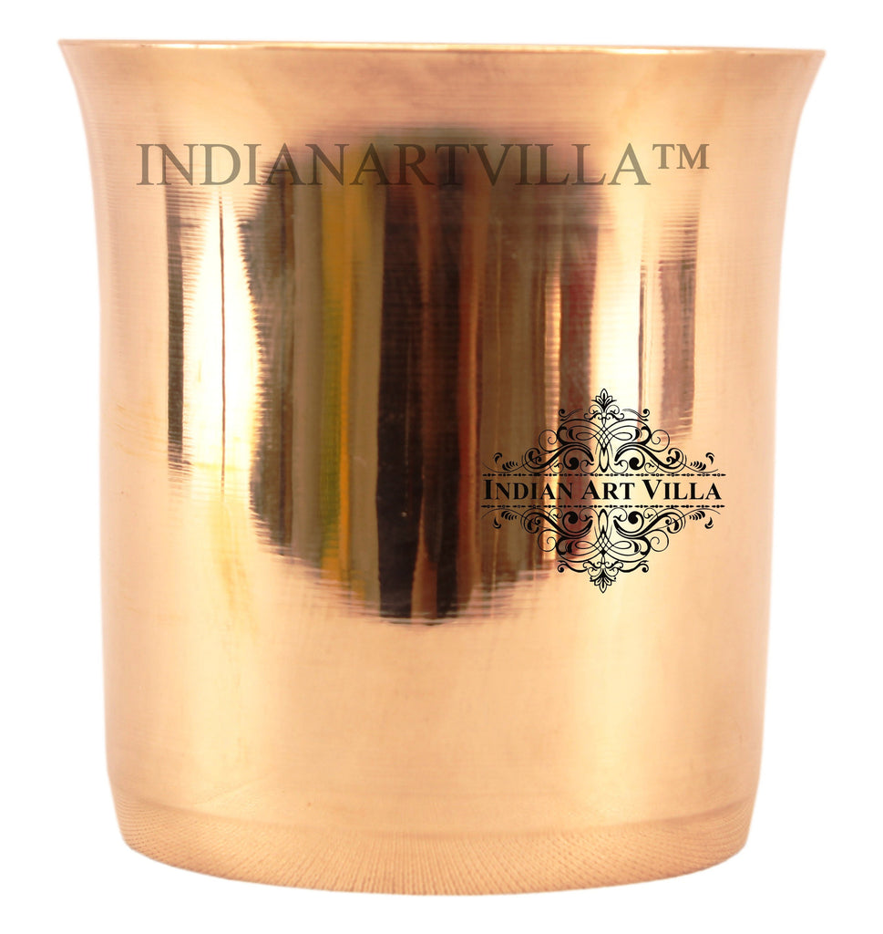 Indian Art Villa Pure Bronze Plain Design Glass Tumbler 250 ML