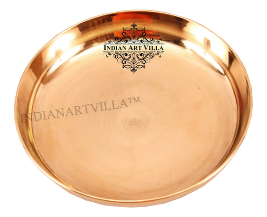Pure Bronze Thali Plate – Round Serving Plate for Dining, Temple, Hotel, and Everyday Home Use.