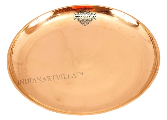 Pure Bronze Thali Plate – Round Serving Plate for Dining, Temple, Hotel, and Everyday Home Use.