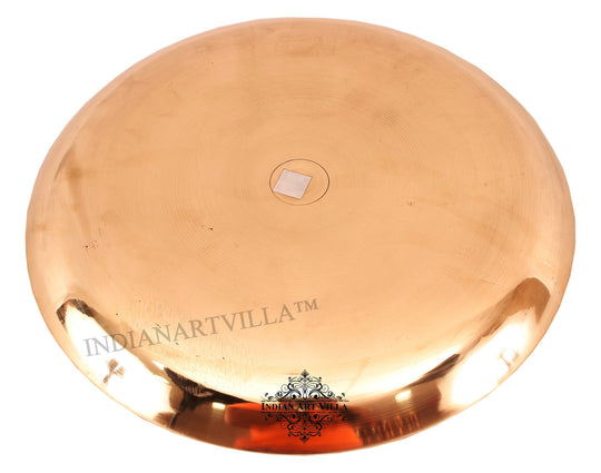 Pure Bronze Thali Plate – Round Serving Plate for Dining, Temple, Hotel, and Everyday Home Use.