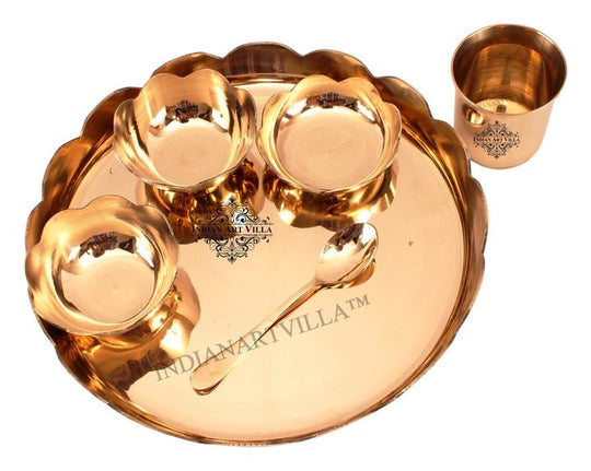 Let your friends and family have their meal in unique and ethnic looking Dinnerware. With this dinner set, your Indian style dining experience goes several notches up.