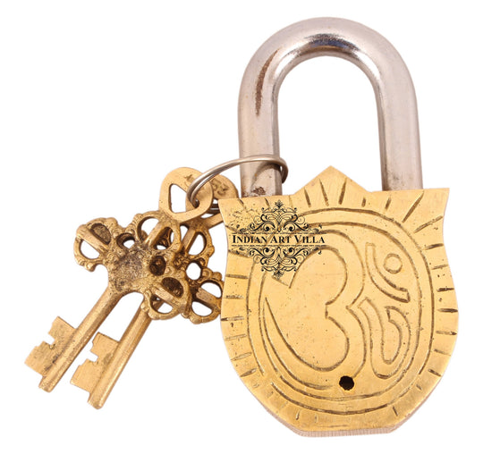 Pure Brass Laddu Gopal Ji Design Lock with 2 Key