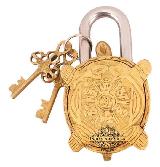 Pure brass tortoise lock lifestyle — Indian Art Villa