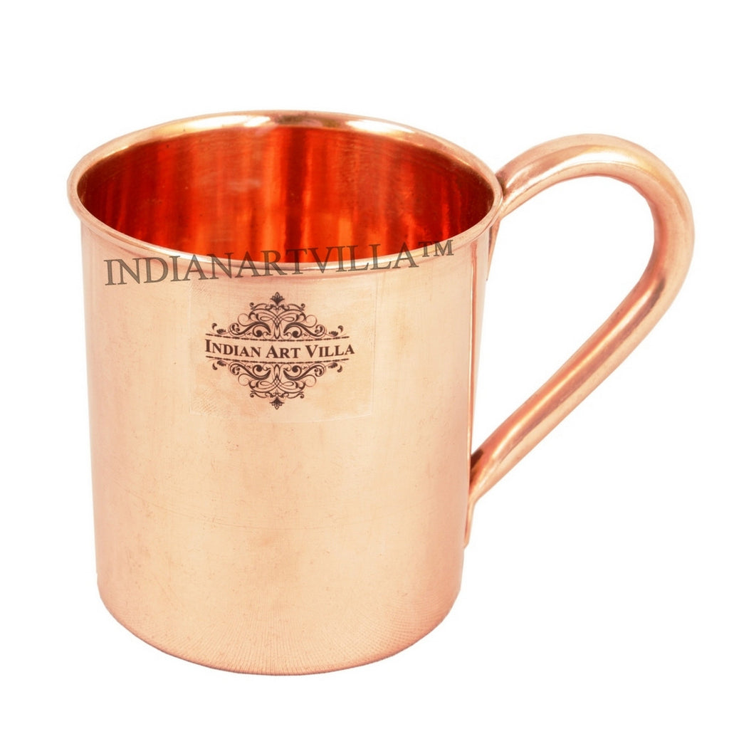 Indian Art Villa Pure Copper Plain Design Moscow Mule Beer Mug Cup 415 ML