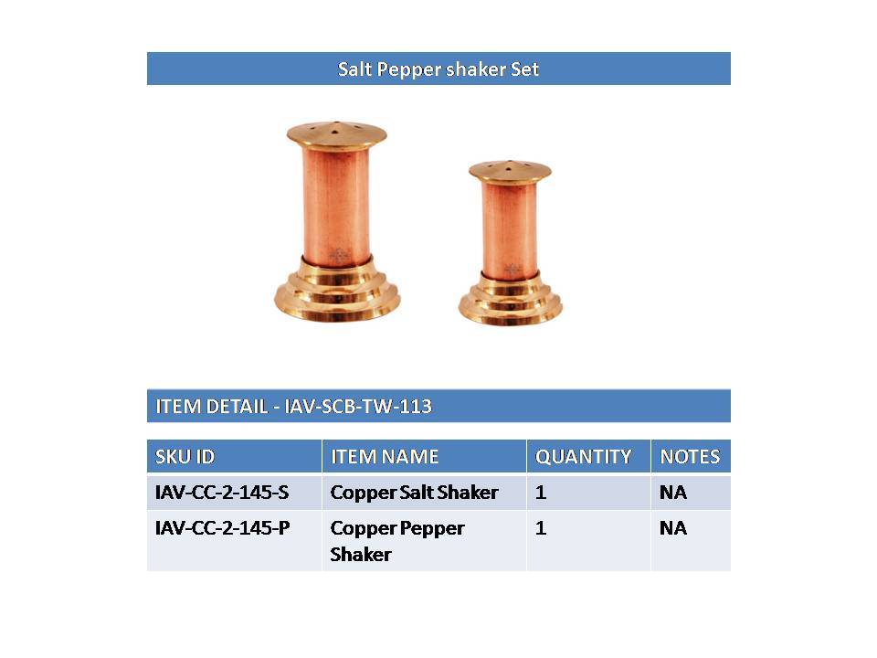 Copper Salt Pepper Set