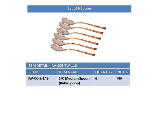 Copper spoons with beautiful handles a luxurious touch for your table settings and upscale dining