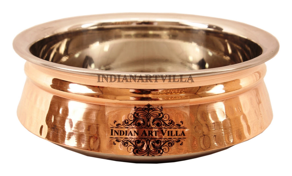 Indian Art Villa Pure Steel Copper Induction Handi Bowl